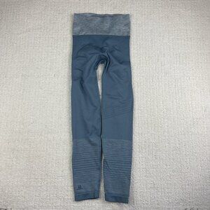 Salomon double lined Tights Athletic Running Fitness COMPRESSION Size S in blue
